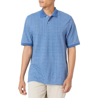 Image of Amazon Essentials Men&#039;s Regular Fit Cotton Pique Polo Shirt (Available in Big &amp; Tall), Blue, S