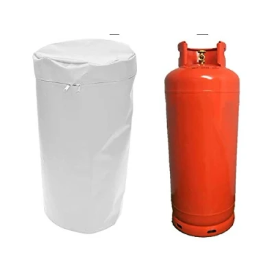 Image of BAGS 4 EVERYTHING INSULATED 19KG GAS BOTTLE COVER IN WATERPROOF FLAME RETARDANT MATERIAL (White)