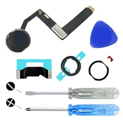 Image of MMOBIEL Home Button Compatible with iPad Pro (9.7 inch) 2016 Flex Cable Connector Replacement Incl. Screwdrivers Black