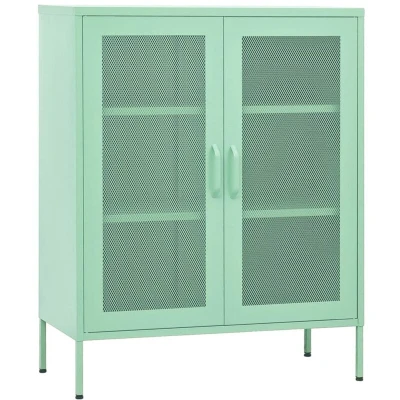 Image of vidaXL Storage Cabinet Mint 80x35x101.5 cm Steel