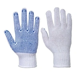 Image of Portwest Classic Polka Dot Glove, Size: XS, Colour: White/Blue, A111WBRXS