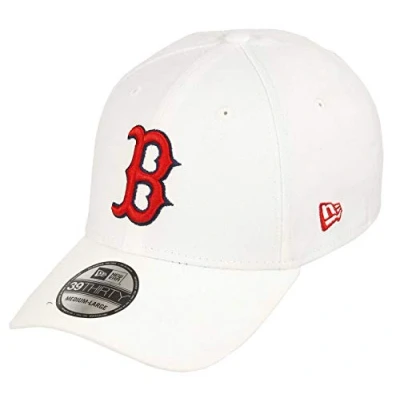 Image of New Era Boston Red Sox 39thirty Stretch Cap Mlb Essential White S M