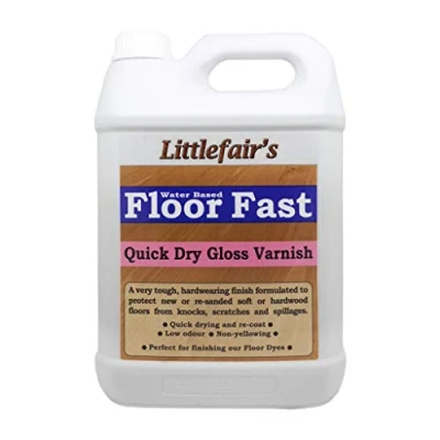 Image of Littlefair’s Floor Varnish for Wooden Floors 5ltr Quick Dry, Low Odour &amp; Easy Clean Tough Hardwearing Formula Premium Non Yellowing Clear Polyurethane Versatile Wood