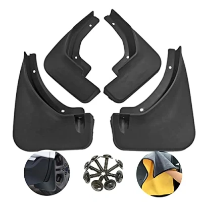 Image of LIUTA 4Pcs Car Mud Flaps Compatible With VW Passat B7 2011 2014 Front Rear Wheel Mudflaps Mudguards Rubber Durable Splash Guards Fender Full Protection Auto Accessories Screws