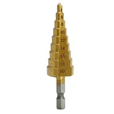 Image of fivekim HSS Steel Step Cone Titanium Drill Bit Hole Cutting Tool 4 20mm,