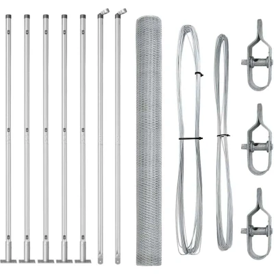 Image of vidaXL Hexagon Fence 1.6x10 m Galvanised Steel