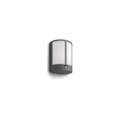 Image of Philips myGarden Stock LED Outdoor Wall Light with Motion Sensor, 1 x 6 W Integrated Light, For Garden and Patio Lighting