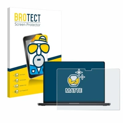 Image of brotect Screen Protector Anti Glare compatible with Apple MacBook Pro 16&quot; 2024 M4 Matte, Fingerprint Protection Film