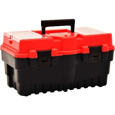 Image of vidaXL Tool Box Plastic 462x256x242 mm Red