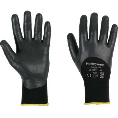 Image of Honeywell Polytril Air 3/4 Coated Black Gloves Size 7
