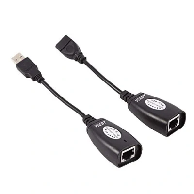 Image of USB2.0 RJ45 Extension Adapter, Ethernet Extender Network Adapter Cable Wired Lan Computer Supplies