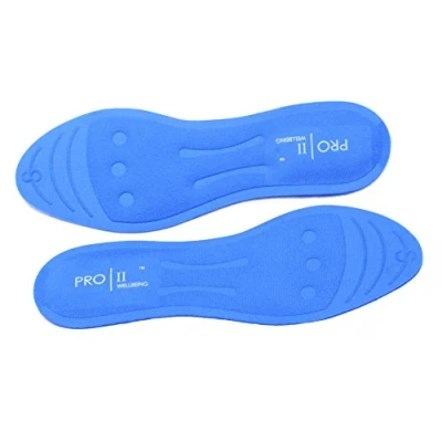 Image of 2 Pairs of Massaging Gel Orthotic Insoles for Sports Impact and Plantar Fasciitis (4.5 6 UK)