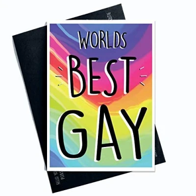 Image of Funny Greeting Cards Gay Card Gift World&#039;s Best Friend Birthday Christmas Valentines Anniversary Novelty Joke PC363
