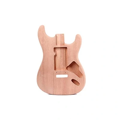 Image of Alnicov Unfinished Electric Guitar Body for Fender Stratocaster ST DIY Accessory Red Walnut Wood