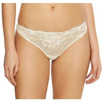 Image of Calvin Klein Underwear Thong Thong, Women&#039;s, Size: Small, Ivory