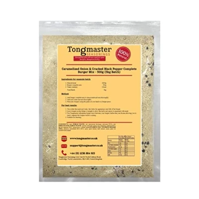 Image of Caramelised Onion &amp; Cracked Black Pepper Complete Burger Mix 500g (5kg Batch)