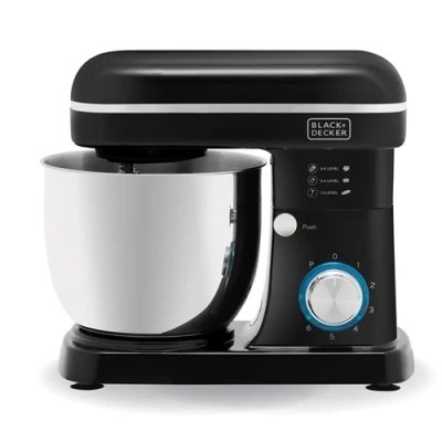Image of Black + Decker 1300W Stand Mixer with Chrome Accents