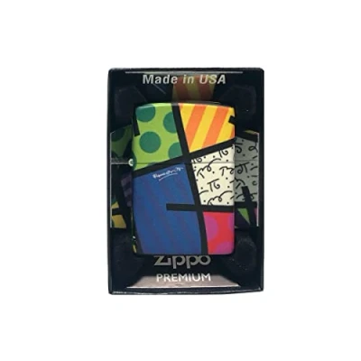 Image of Zippo Windproof Lighter Original Petrol Special Edition Outdoor Made in USA Folding Cool Stick Britto Quatro Design