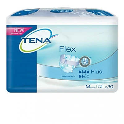 Image of Tena Flex Plus Medium, Pack of 3 (3x30) 90 Pieces