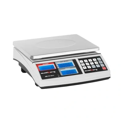 Image of Steinberg Systems SBS ZW 3001H Counting Scales Digital Electronic Scale Industrial White (30 kg / 1 g, Platform: 26 x 21 cm, LCD, incl. Battery Power Cable)