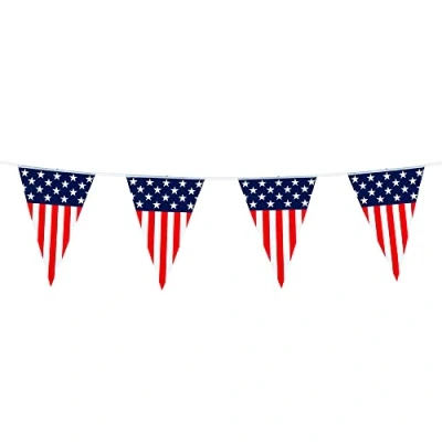 Image of Boland American USA Flag Bunting Party Banner Decoration Accessory 6M
