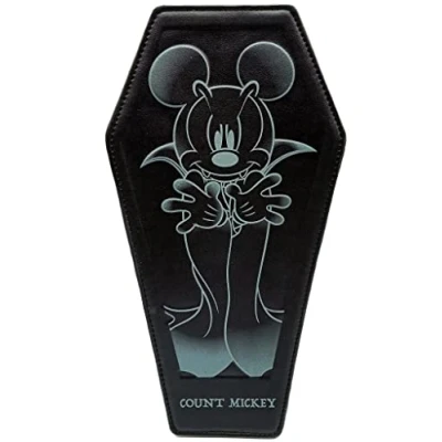 Image of Loungefly X LASR Exclusive Disney Count Mickey Coffin Convertible Crossbody Bag Cute Backpacks Festival Backpack Goth Fashion Disneybound