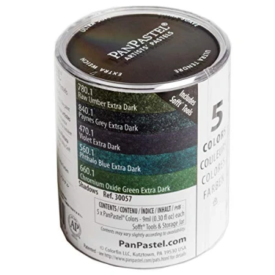 Image of PanPastel 5 Colour Set Extra Dark Shadows