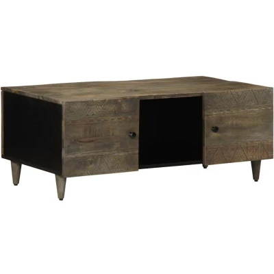 Image of vidaXL Coffee Table Light Grey 100x54x40 cm Solid Wood Mango