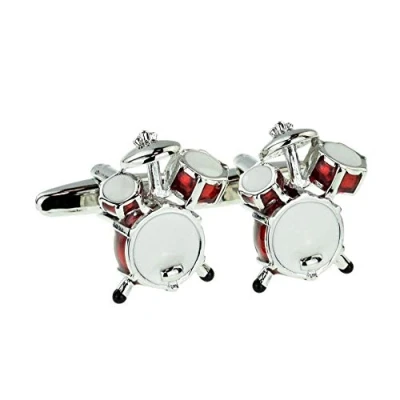Image of Red Drum Kit Cufflinks Presented in a Cuffinks Box