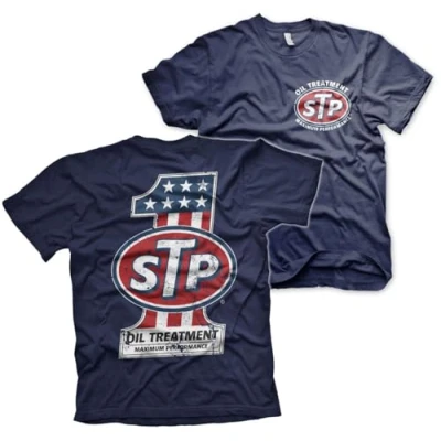 Image of STP Officially Licensed American No. 1 Mens T Shirt (Navy), Large