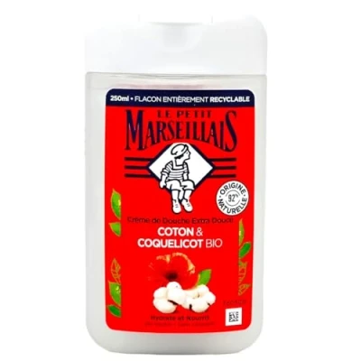Image of Le Petit Marseillais Extra Gentle Cream Shower Milk Cotton &amp; Red Poppy 250ml