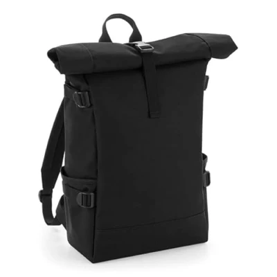 Image of COOZO Block Roll Top Backpack Black/Black One Size