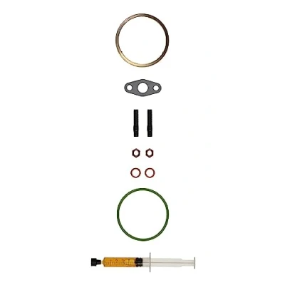 Image of 11654726523 Mounting Kit, charger AJUSA JTC11630 with studs, syringe oil gaskets/seals BMW: 6 Coupe, X5, 5 Touring