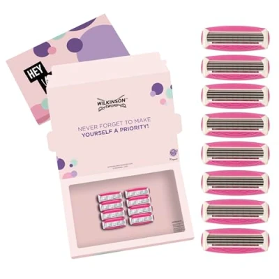 Image of WILKINSON SWORD Quattro For Women Smooth Glide Pack of 8 Razor Blade Refills