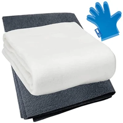 Image of SPARES2GO Universal Cooker Hood Odour and Grease Filter Kit for Extractor Fan Vent (Pack of 2 Filters, Cut to Size)