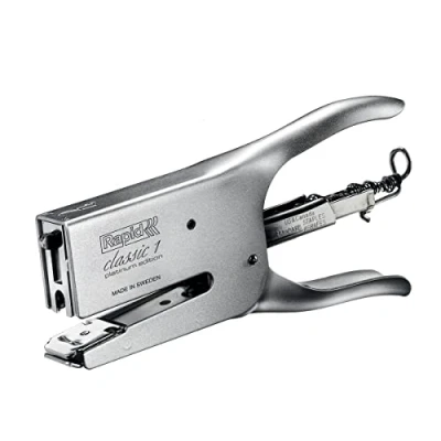 Image of Rapid Classic Platinum K1 Stapling Pliers, 50 Sheet Capacity, and Pinning, Uses 24/6 24/8 mm Staples, Metal, Matte Chrome, 5000250