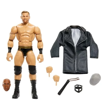 Image of Mattel WWE Elite Collection Action Figure Royal Rumble Ridge Holland with Accessory and Virgil Build A Parts, HVF80