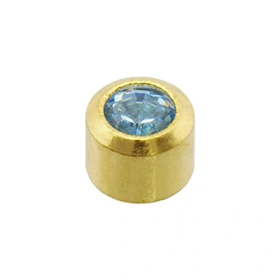 Image of Caflon Blu 24 Carat Gold Plated March Mini Birthstone Studs