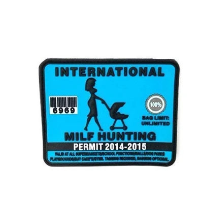 Image of International Milf Hunting Permit PVC Large Airsoft Patch