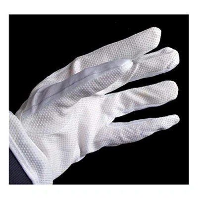 Image of HAND ® 10 Pairs GL3 Non Slip Work Gloves White Light Weight Size Medium Stretchable