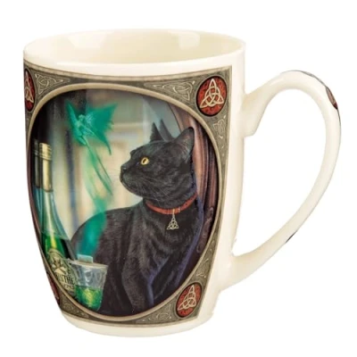 Image of Puckator Lisa Parker Absinthe Cat Porcelain Mug Funny Home Accessories Cute Gifts for Girlfriend Large Mugs Men Women Hot Drinks Cups Presents Secret Santa Gift Cup Set