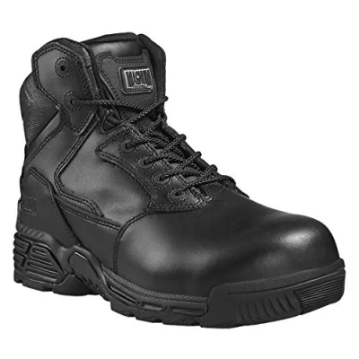 Image of Magnum M801429 021 Stealth Force 6.0 Leather CT CP Composite Toe and Plate Unisex Uniform Safety Boot, Black, UK 5