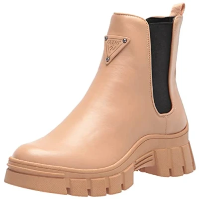Image of GUESS Women&#039;s Hestia Combat Boot, Nude, 4 UK