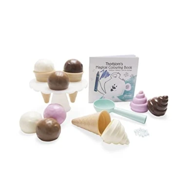 Image of Dantoy Thorbjorn Dessert Set for Children&#039;s Kitchen, 27 Pieces, Crockery Set, Sand Toy Play Children from 2 Years, Role Play, Plastic, Nordic Ecolabel, Produced in Denmark