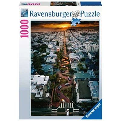 Image of Ravensburger Puzzle Lombard Street, 16732 Jigsaw San Francisco 1000 Pieces, Multicoloured