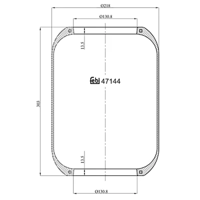 Image of 0041008929, 0042554430, 0098480455, 041008929, 042554430 Boot, air suspension FEBI BILSTEIN 47144 Rear Axle