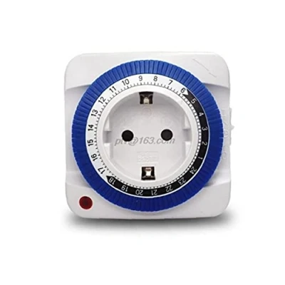 Image of 24 Hour Segment Timer Switch Compact Energy Saver Plug in Socket Set 230v with Programmable Time Controller