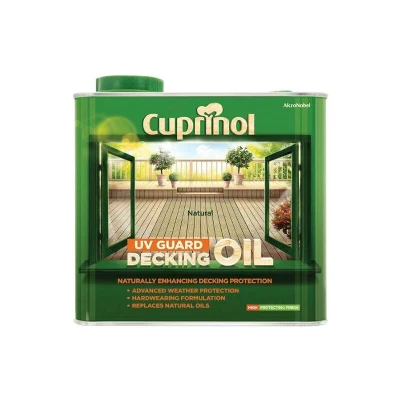 Image of Cuprinol UV Guard Decking Oil Natural 2.5 litre