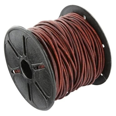 Image of AURORIS 10m leather cord round Ø 2 mm antique brown