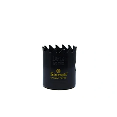 Image of Starrett Tungsten Carbide Tipped Hole Saw CT196 Deep Cut Holesaw Cutter For Wood Suspended Flooring Reinforced Concrete &amp; Fibreglass 40MM